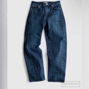 Pieced Barrel-Leg Jeans Mckinney WashRigid